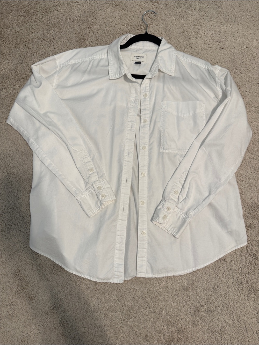 American Eagle Outfitters White Button-Down Shirt